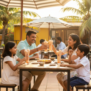 Family enjoying Jigarthanda as a perfect summer drink for refreshment
